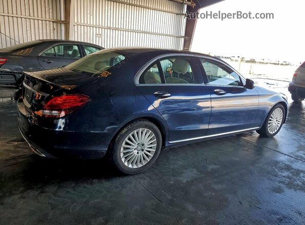 55SWF4JB3GU114407 2016 MERCEDES-BENZ C Blue Задня права чверть