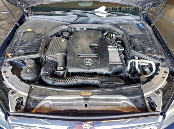 55SWF4JB3GU114407 2016 MERCEDES-BENZ C Blue Вид задньої частини салону