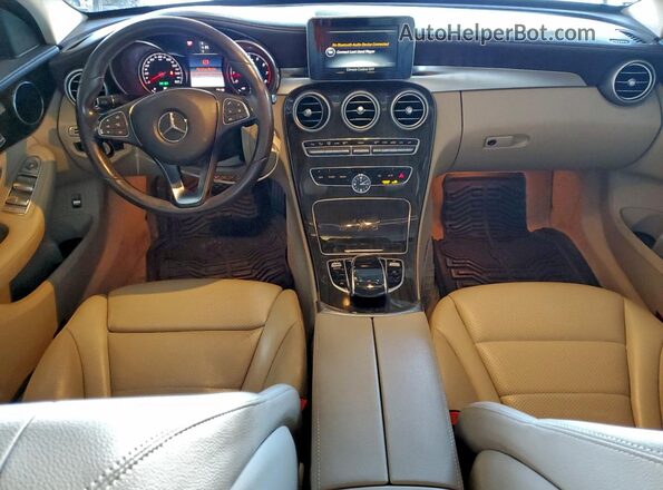 55SWF4JB3GU114407 2016 MERCEDES-BENZ C Blue Вид панелі приладів