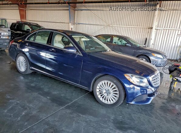 55SWF4JB3GU114407 2016 MERCEDES-BENZ C Blue Передня права чверть