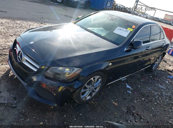 55SWF4JB7HU186678 2017 MERCEDES-BENZ C-CLASS Черный Передняя левая четверть