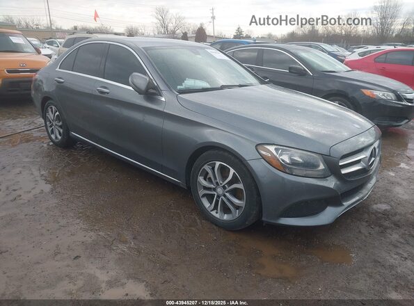 55SWF4JB9HU179392 2017 MERCEDES-BENZ C-CLASS Серый Передняя правая четверть