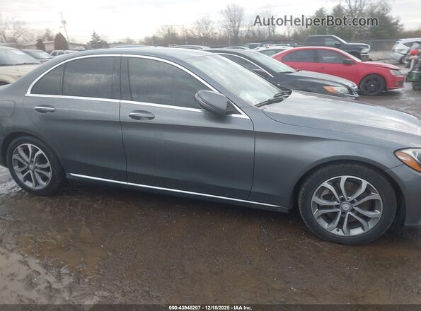 55SWF4JB9HU179392 2017 MERCEDES-BENZ C-CLASS Серый Вид задней части салона