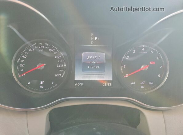 55SWF4JB9HU202122 2017 MERCEDES-BENZ C White Instrument cluster view