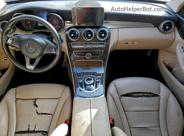 55SWF4JB9HU202122 2017 MERCEDES-BENZ C White Dashboard view