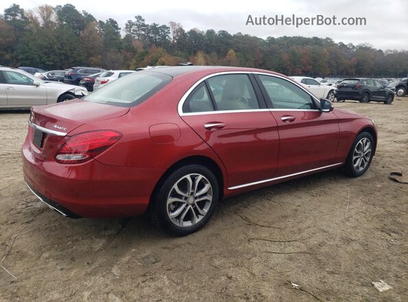 55SWF4KB9HU181495 2017 MERCEDES-BENZ C Red Tył prawy