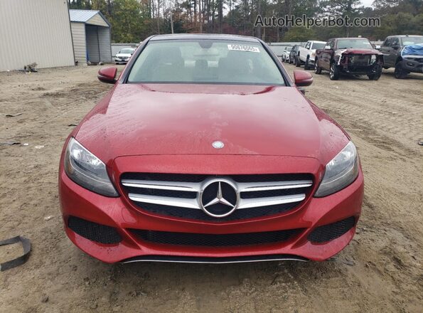 55SWF4KB9HU181495 2017 MERCEDES-BENZ C Red Widok z przodu