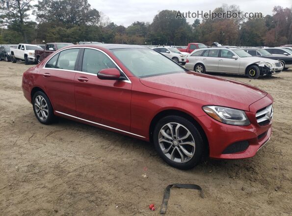 55SWF4KB9HU181495 2017 MERCEDES-BENZ C Red Przód prawy