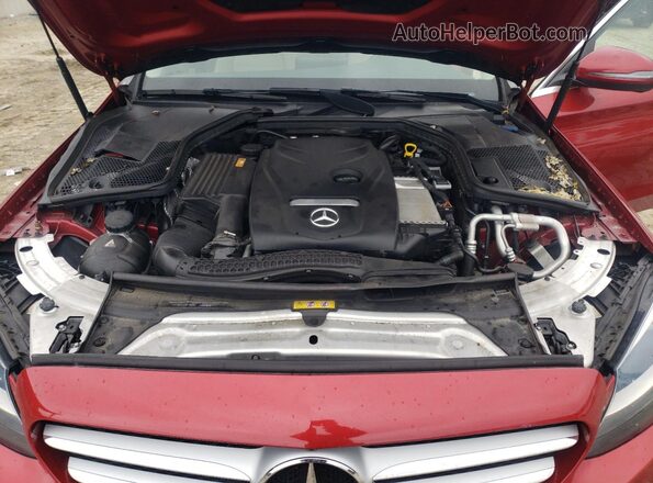 55SWF4KB9HU181495 2017 MERCEDES-BENZ C Red Widok wnętrza z tyłu