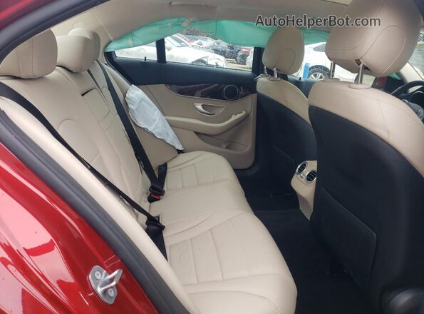55SWF4KB9HU181495 2017 MERCEDES-BENZ C Red Widok tylnych siedzeń