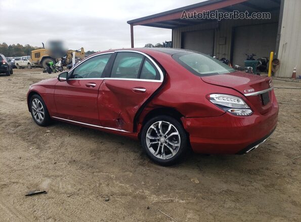 55SWF4KB9HU181495 2017 MERCEDES-BENZ C Red Tył lewy