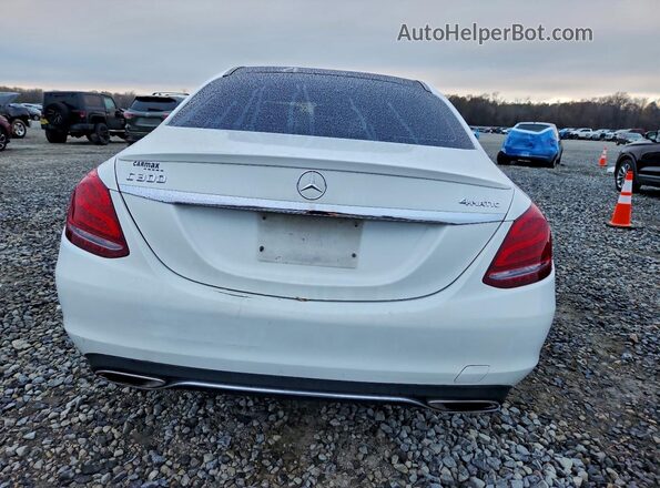 55SWF4KBXGU099497 2016 MERCEDES-BENZ C White Вид ззаду