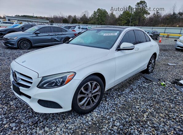 55SWF4KBXGU099497 2016 MERCEDES-BENZ C White Передня ліва чверть