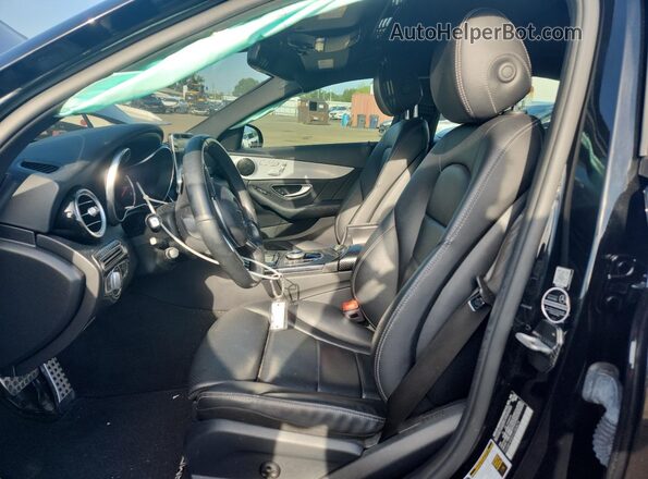 55SWF4KBXJU280879 2018 MERCEDES-BENZ C Black Widok wnętrza z przodu