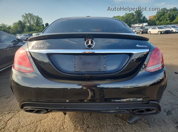 55SWF4KBXJU280879 2018 MERCEDES-BENZ C Black Widok z tyłu