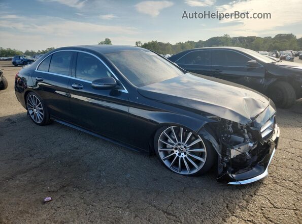 55SWF4KBXJU280879 2018 MERCEDES-BENZ C Black Przód prawy