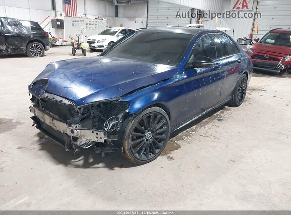 55SWF6EB1HU209040 2017 MERCEDES-BENZ AMG C 43 Blue Przód lewy