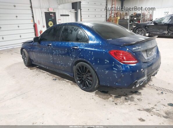 55SWF6EB1HU209040 2017 MERCEDES-BENZ AMG C 43 Blue Tył lewy
