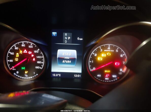 55SWF6EB1HU209040 2017 MERCEDES-BENZ AMG C 43 Blue Widok tylnych siedzeń
