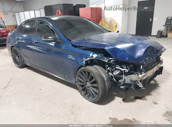 55SWF6EB1HU209040 2017 MERCEDES-BENZ AMG C 43 Blue Przód prawy