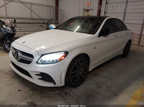 55SWF6EB6LU328758 2020 MERCEDES-BENZ AMG C 43 White Vista tres cuartos delantera izquierda