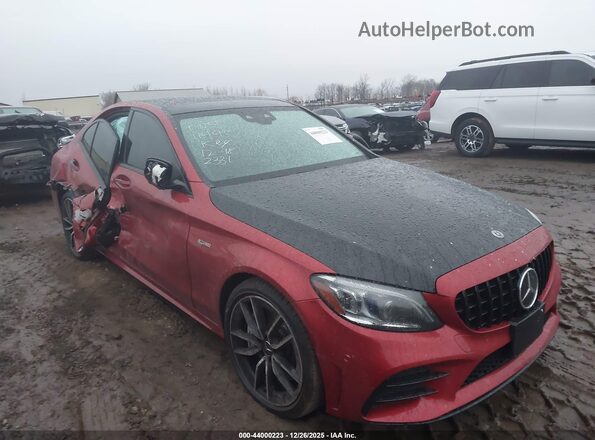 55SWF6EBXKU292331 2019 MERCEDES-BENZ AMG C 43 Burgundy წინა მარჯვენა