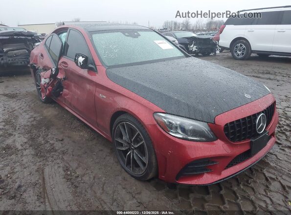 55SWF6EBXKU292331 2019 MERCEDES-BENZ AMG C 43 Burgundy წინა სალონის ხედი