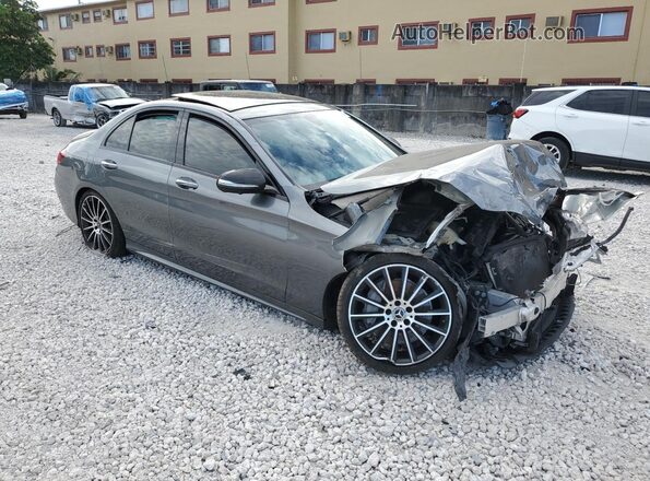 55SWF8DB2LU325272 2020 MERCEDES-BENZ C Серый Передняя правая четверть