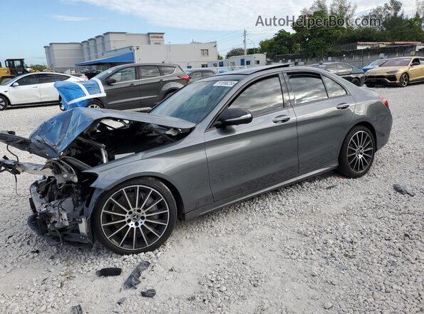 55SWF8DB2LU325272 2020 MERCEDES-BENZ C Серый Передняя левая четверть