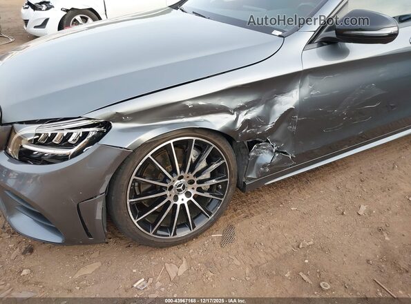 55SWF8DB6KU322647 2019 MERCEDES-BENZ C-CLASS Gray Widok z przodu