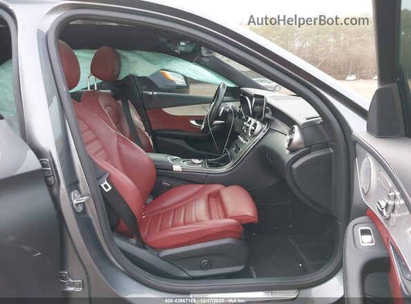 55SWF8DB6KU322647 2019 MERCEDES-BENZ C-CLASS Gray Widok wnętrza z przodu