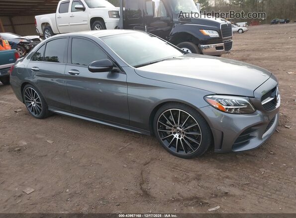 55SWF8DB6KU322647 2019 MERCEDES-BENZ C-CLASS Gray Przód prawy