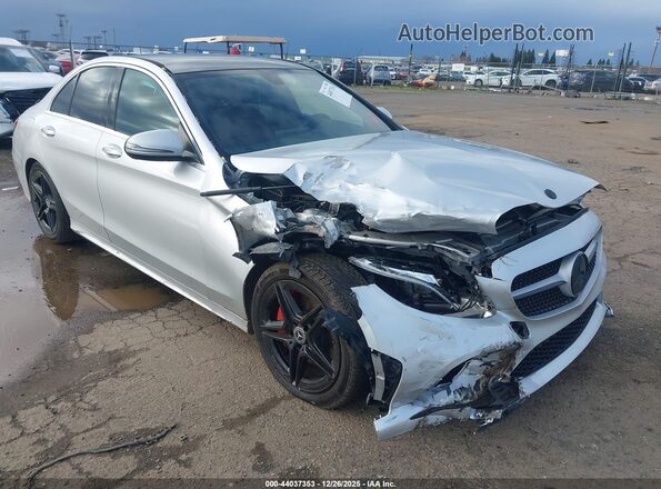 55SWF8DB7KU282904 2019 MERCEDES-BENZ C-CLASS Silver Դիմացի տեսք