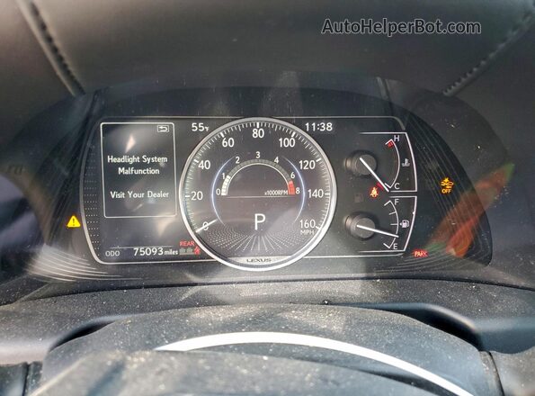 58ACZ1B19LU069169 2020 LEXUS ES Gray Widok zestawu wskaźników