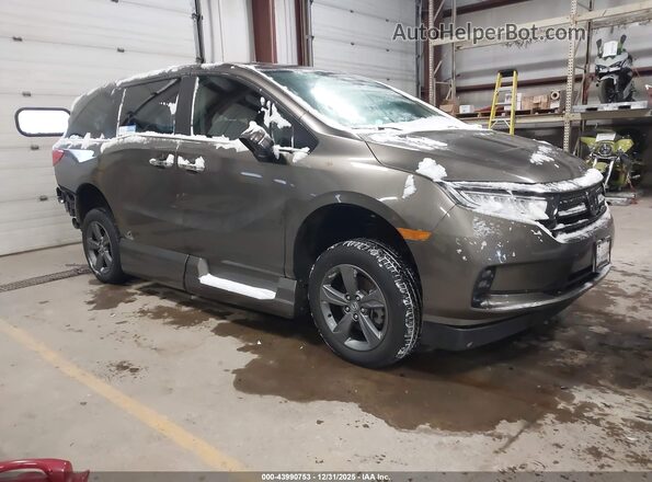 5FNRL6H54NB033545 2022 HONDA ODYSSEY Gray Delantero derecho