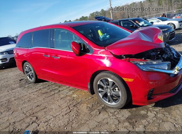 5FNRL6H98PB015474 2023 HONDA ODYSSEY Red Front right