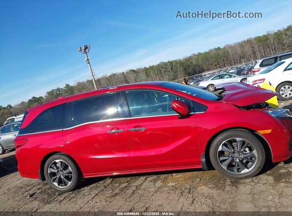 5FNRL6H98PB015474 2023 HONDA ODYSSEY Red Rear interior view