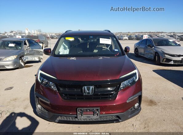 5FNYF5H2XNB005221 2022 HONDA PILOT Темно-бордовый Вид щитка приборов