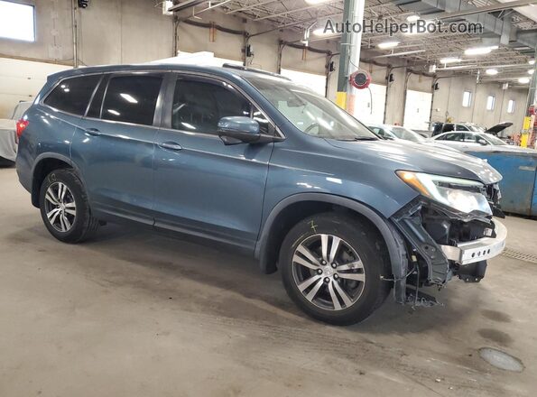 5FNYF5H54JB012007 2018 HONDA PILOT Синий Передняя правая четверть