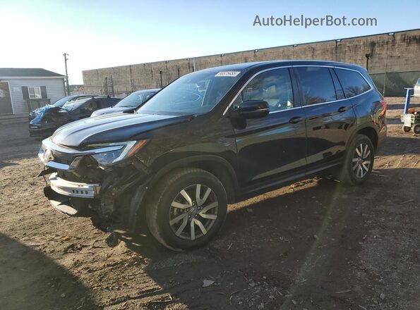 5FNYF6H5XMB047452 2021 HONDA PILOT Черный Передняя левая четверть