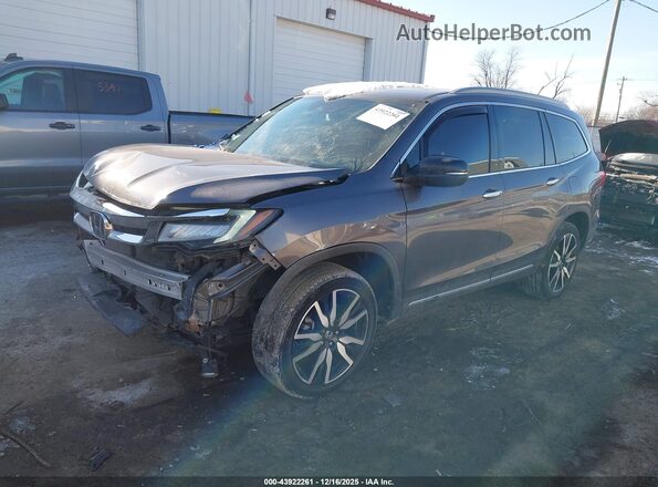 5FNYF6H9XKB018470 2019 HONDA PILOT Серый Передняя левая четверть