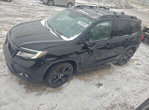 5FNYF8H03KB014628 2019 HONDA PASSPORT Черный Передняя левая четверть