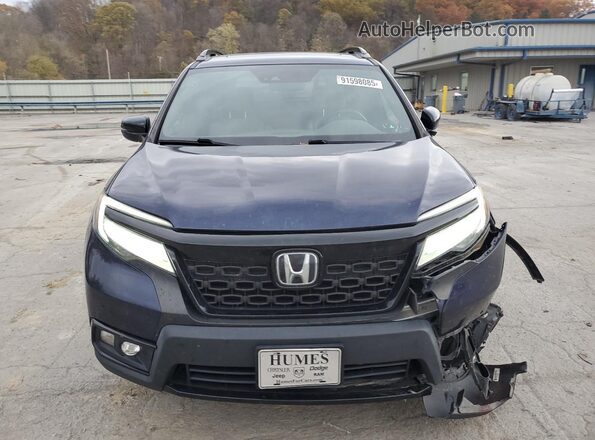 5FNYF8H0XKB026985 2019 HONDA PASSPORT Синий Вид спереди