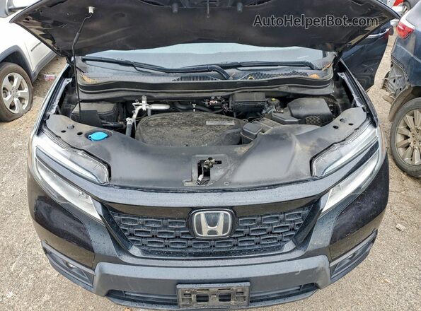 5FNYF8H96KB030367 2019 HONDA PASSPORT Black Vista del compartimento del motor