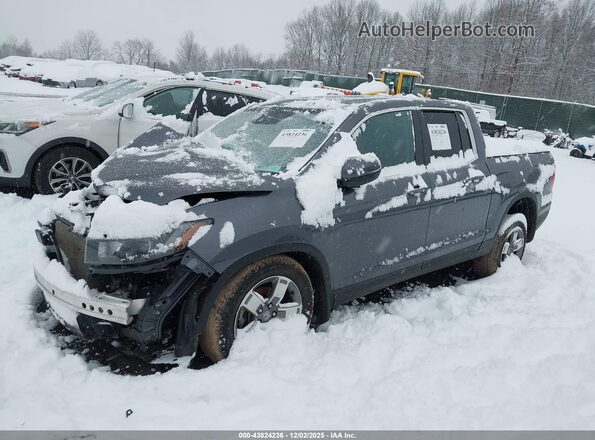 5FPYK3F51RB002766 2024 HONDA RIDGELINE Gray წინა მარცხენა ხედი სამი მეოთხედიდან