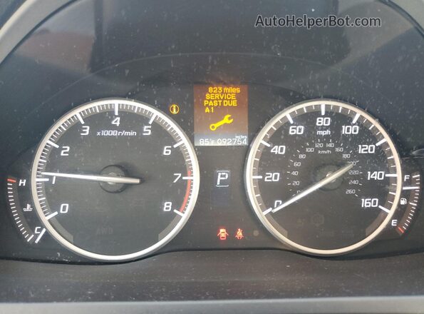 5J8TB4H58GL005441 2016 ACURA RDX Синий Вид щитка приборов