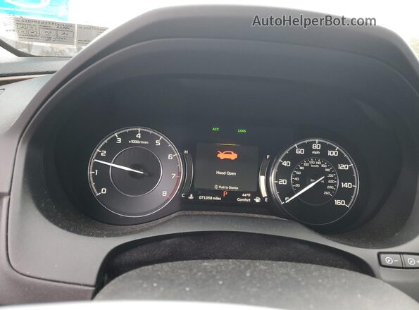 5J8TC2H72KL016432 2019 ACURA RDX Белый Вид щитка приборов