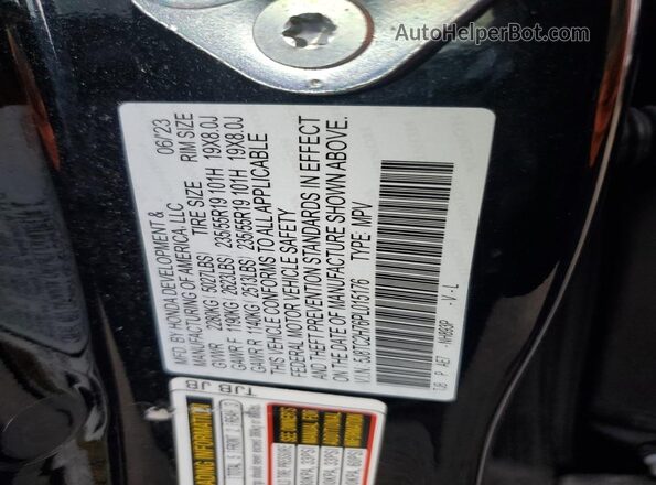 5J8TC2H76PL015176 2023 ACURA RDX Black ძრავის განყოფილების ხედი