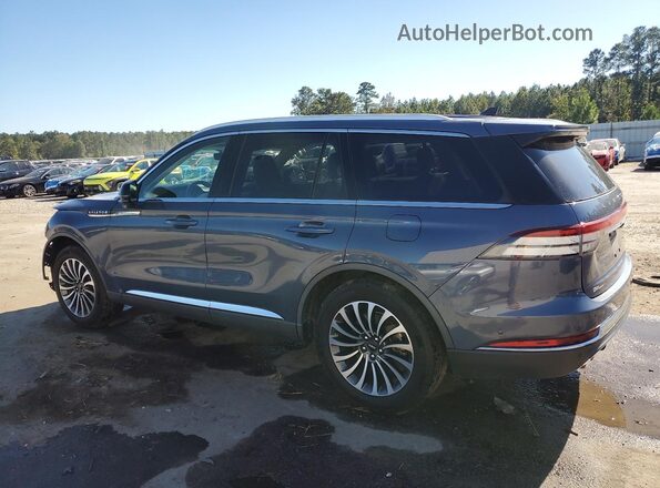 5LM5J7WC4MGL12728 2021 LINCOLN AVIATOR Синий Задняя левая четверть