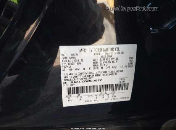 5LM5J7XC6RGL09335 2024 LINCOLN AVIATOR Черный Вид подкапотного пространства